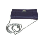 Christian Dior Purple Leather Diorama Wallet on Chain Bag