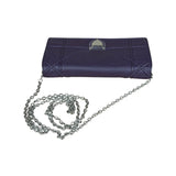 Christian Dior Purple Leather Diorama Wallet on Chain Bag
