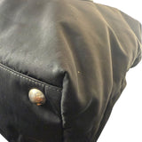 Prada Black Tessuto Nylon Leather Trim Tote Bag