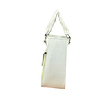 Burberry White Leather Multi-Pocket Handbag