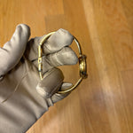 Gucci Gold Plated White Dial Bangle Bracelet