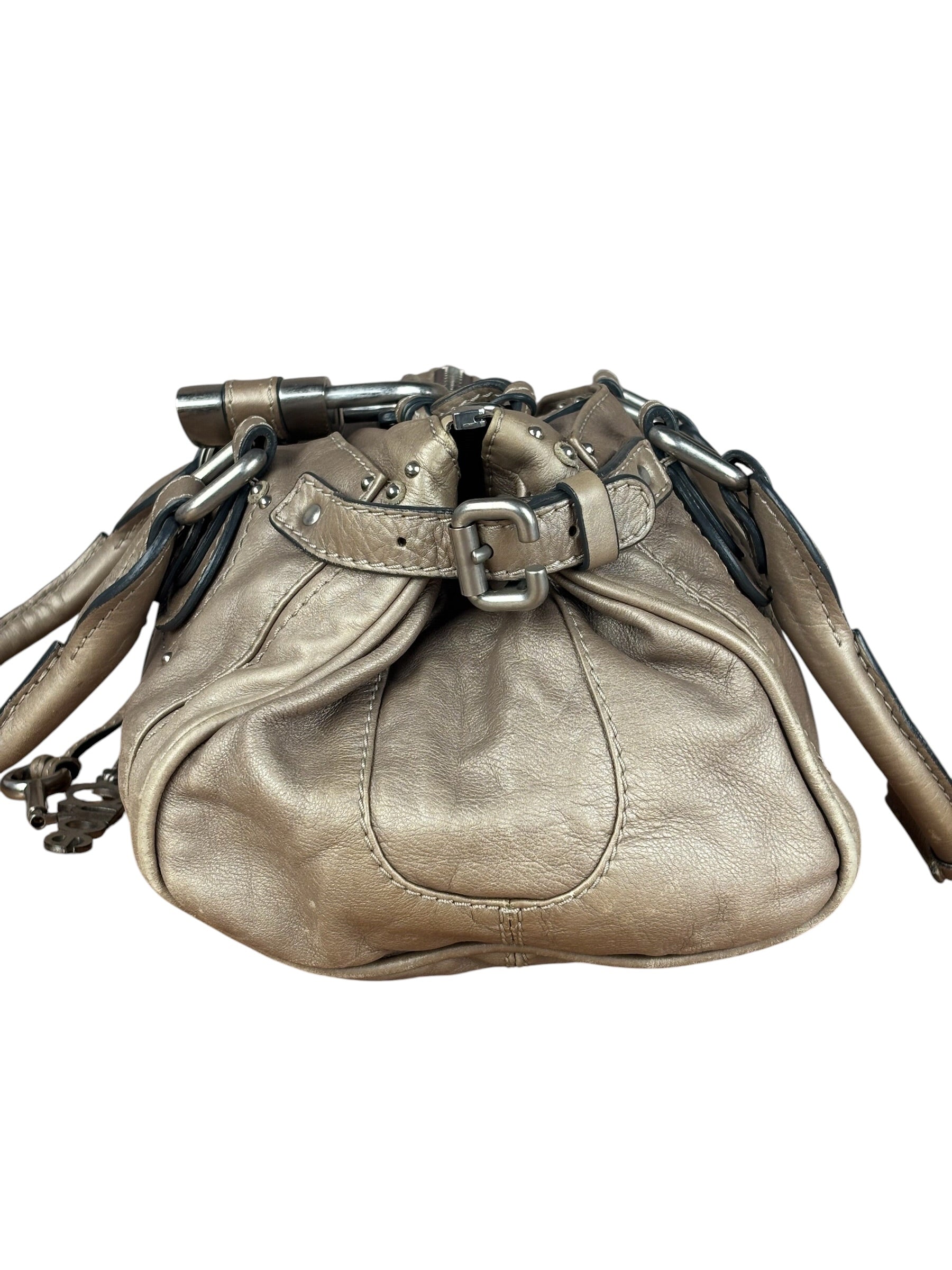 Chloe Vintage Metalic Gold Paddington Handbag
