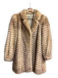 Vintage Moon Cresent Honey Brown Mink Fur Coat