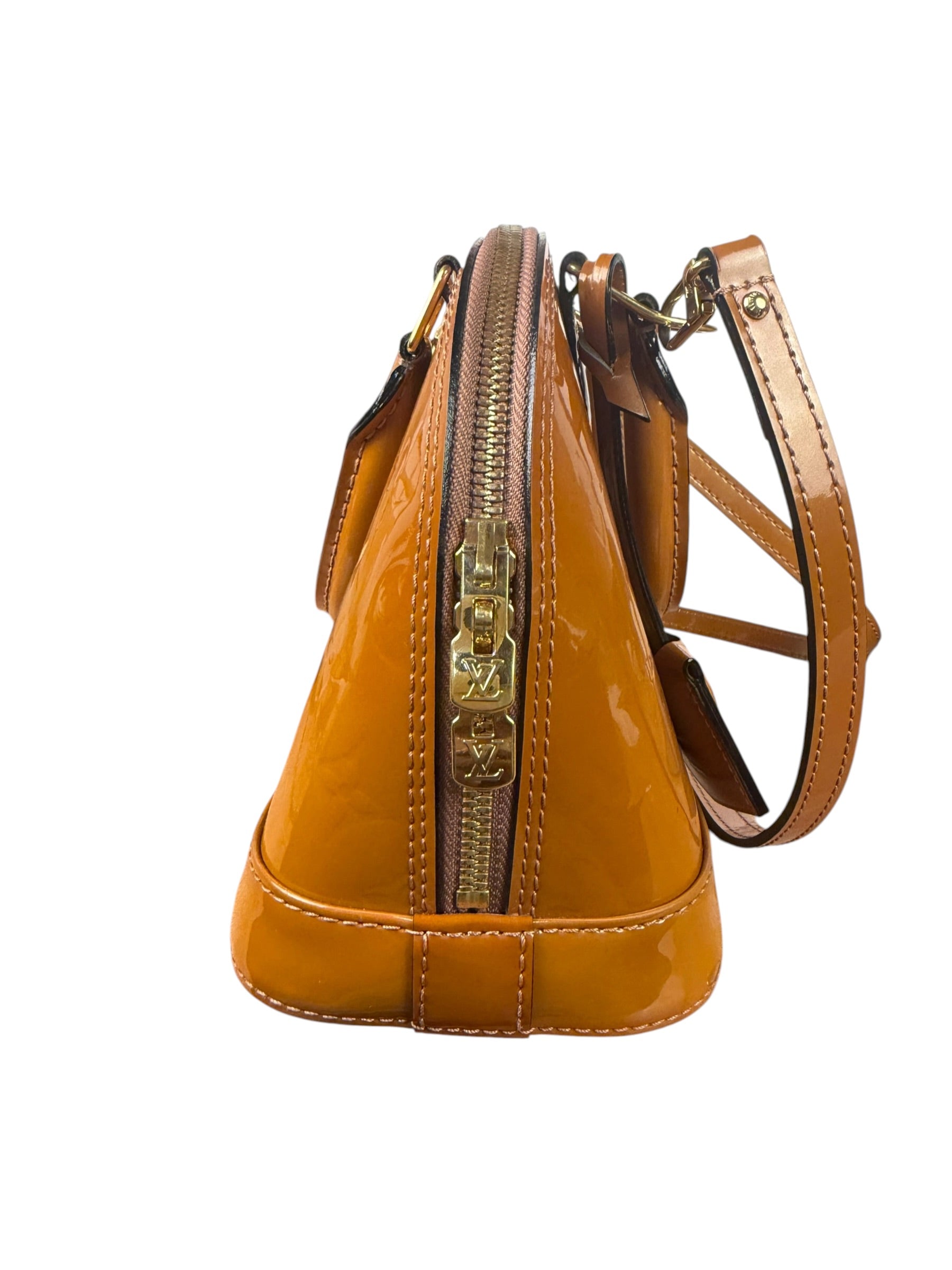 Louis Vuitton Mustard Orange Vernis Alma Two-Way Bag BB
