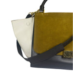 Celine Colorblock Leather/Suede Trapeze Two-Way Bag