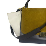 Celine Colorblock Leather/Suede Trapeze Two-Way Bag