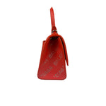 Balenciaga Red Leather Hourglass XS Rhinestones Two-Way Bag