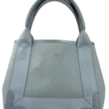 Balenciaga Light Blue Leather Trim Cabas XS Tote Bag