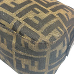 Fendi Brown Leather Trim Baguette