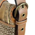 Coach Jacquard Fabric Canvas Monogram Soho Shoulder Bag