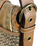 Coach Jacquard Fabric Canvas Monogram Soho Shoulder Bag