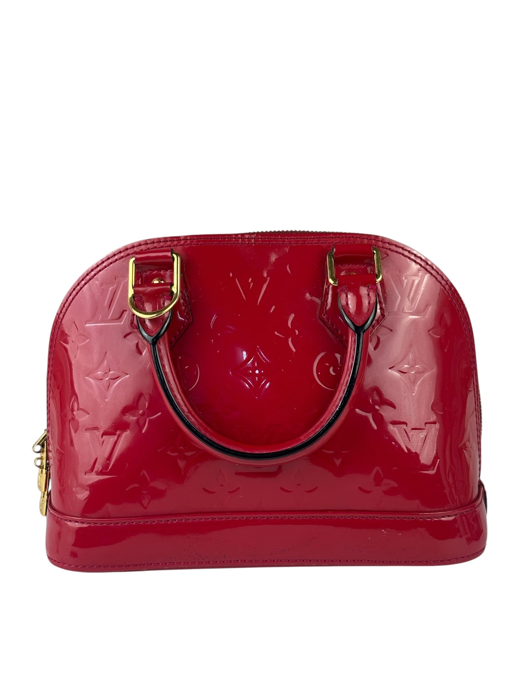 Louis Vuitton Red Vernis Alma BB Two-Way Bag