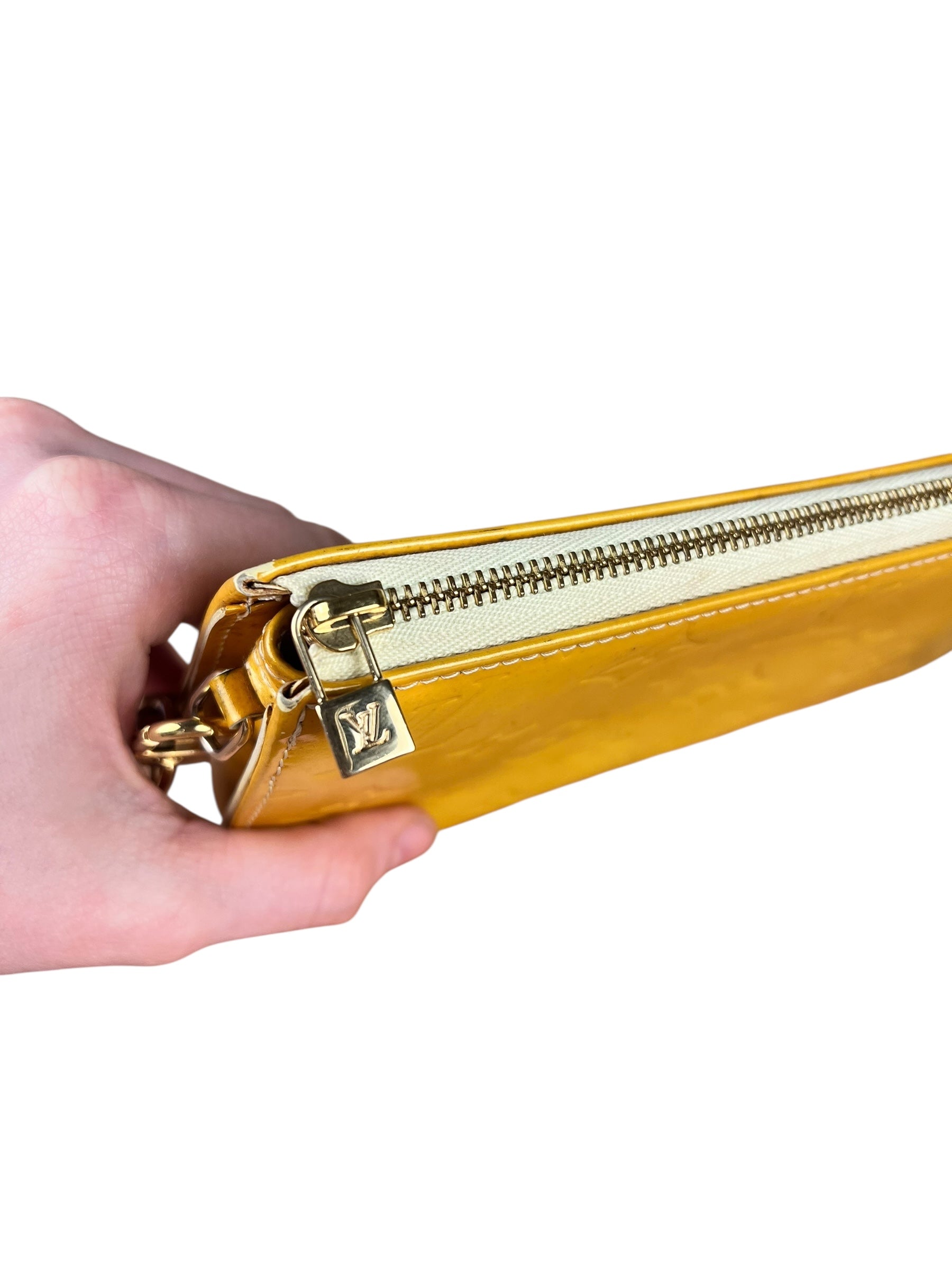 Louis Vuitton Yellow Monogram Vernis Lexington Pochette