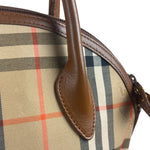 Burberry Vintage House Haymarket Check Dome Satchel Handbag