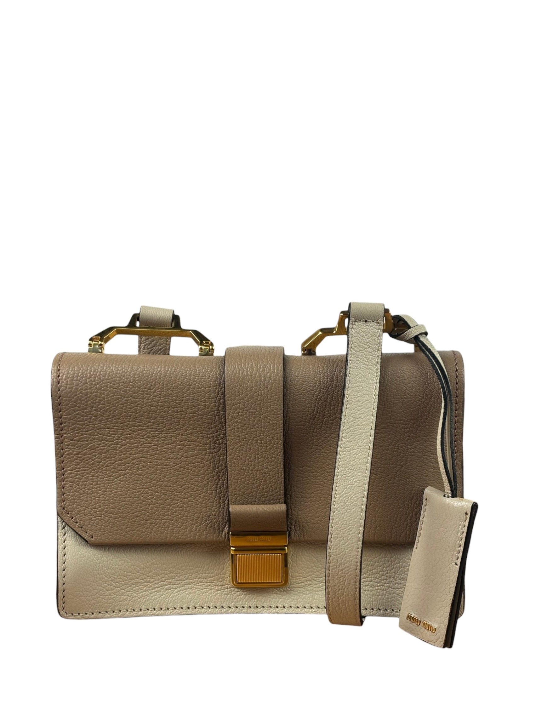 Miu Miu Beige/Cream Madras Small Crossbody Bag