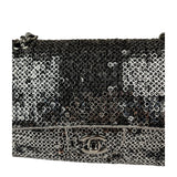 Chanel Silver Sequin East/West Flap Bag 2006