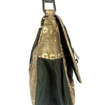 Prada Vintage Kakhi Green Nylon Shoulder Bag