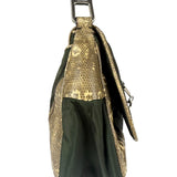 Prada Vintage Kakhi Green Nylon Shoulder Bag