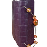 Chanel Purple Lambskin Ball Button Flap 2001