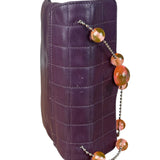 Chanel Purple Lambskin Ball Button Flap 2001
