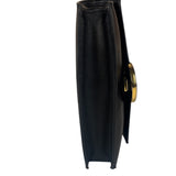 Fendi Black Leather F Envelope Wallet On Replacement Chain