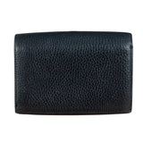 Burberry Black Leather Pebbled Folding Coin/Card Holder