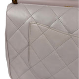 Chanel Light Lilac Calfskin Leather Quilted Flap Chain Bag