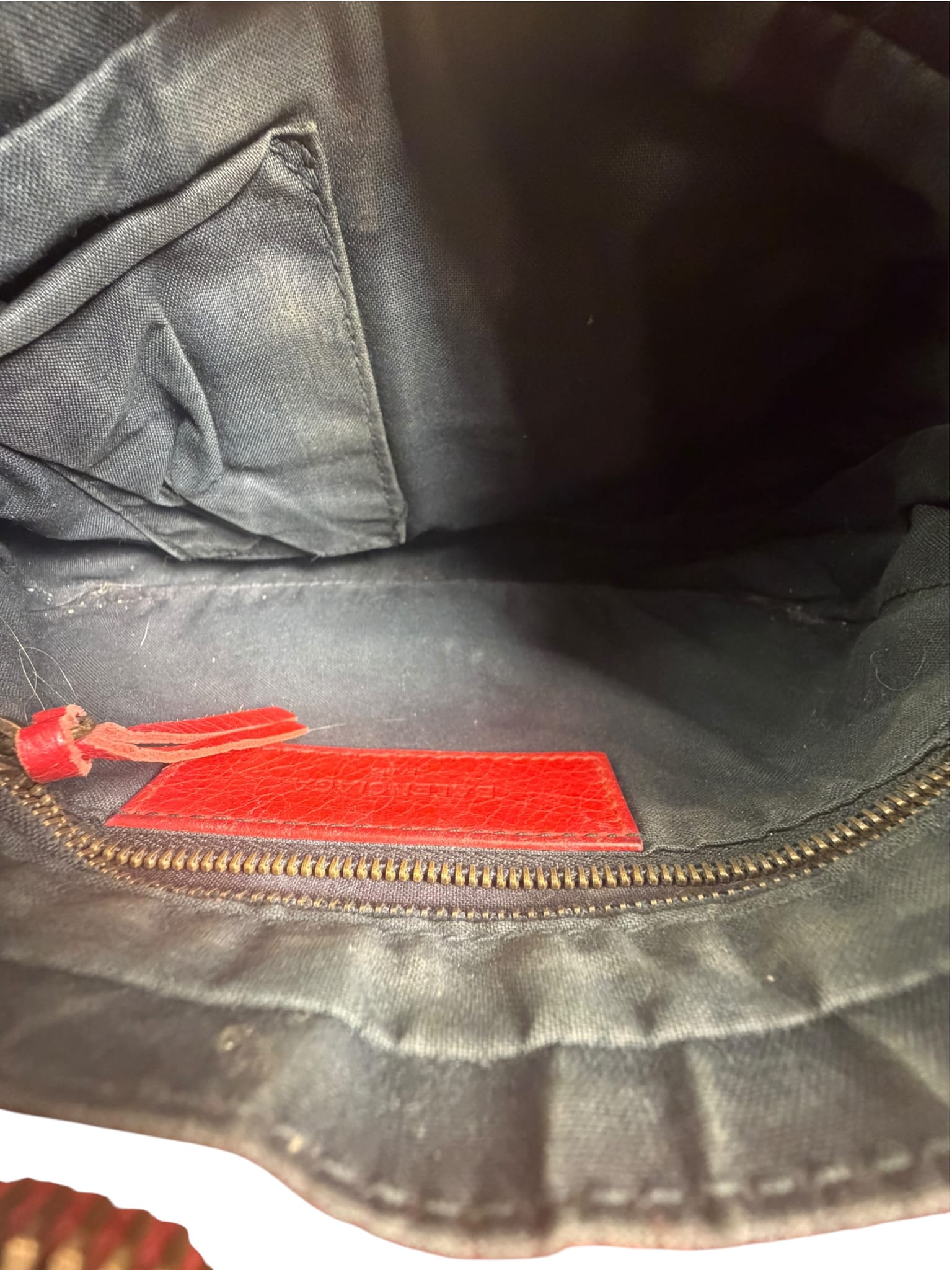 Balenciaga Red Lambskin Hip Moto Crossbody
