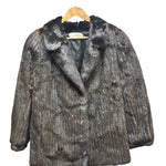 Vintage Brown Striped Mink Fur Coat