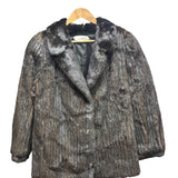 Vintage Brown Striped Mink Fur Coat