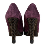 Chanel Two-Tone Suede Cap-Toe Platform Pumps