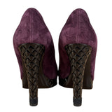 Chanel Two-Tone Suede Cap-Toe Platform Pumps