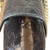 Gucci GG Purple Patent Flap Emily Chain Shoulder Bag