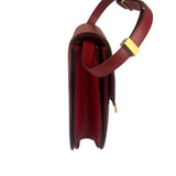 Celine Red Leather Box Crossbody Bag