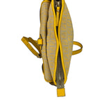 Fendi Yellow Leather Trim Zucca Crossbody Bag