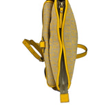 Fendi Yellow Leather Trim Zucca Crossbody Bag