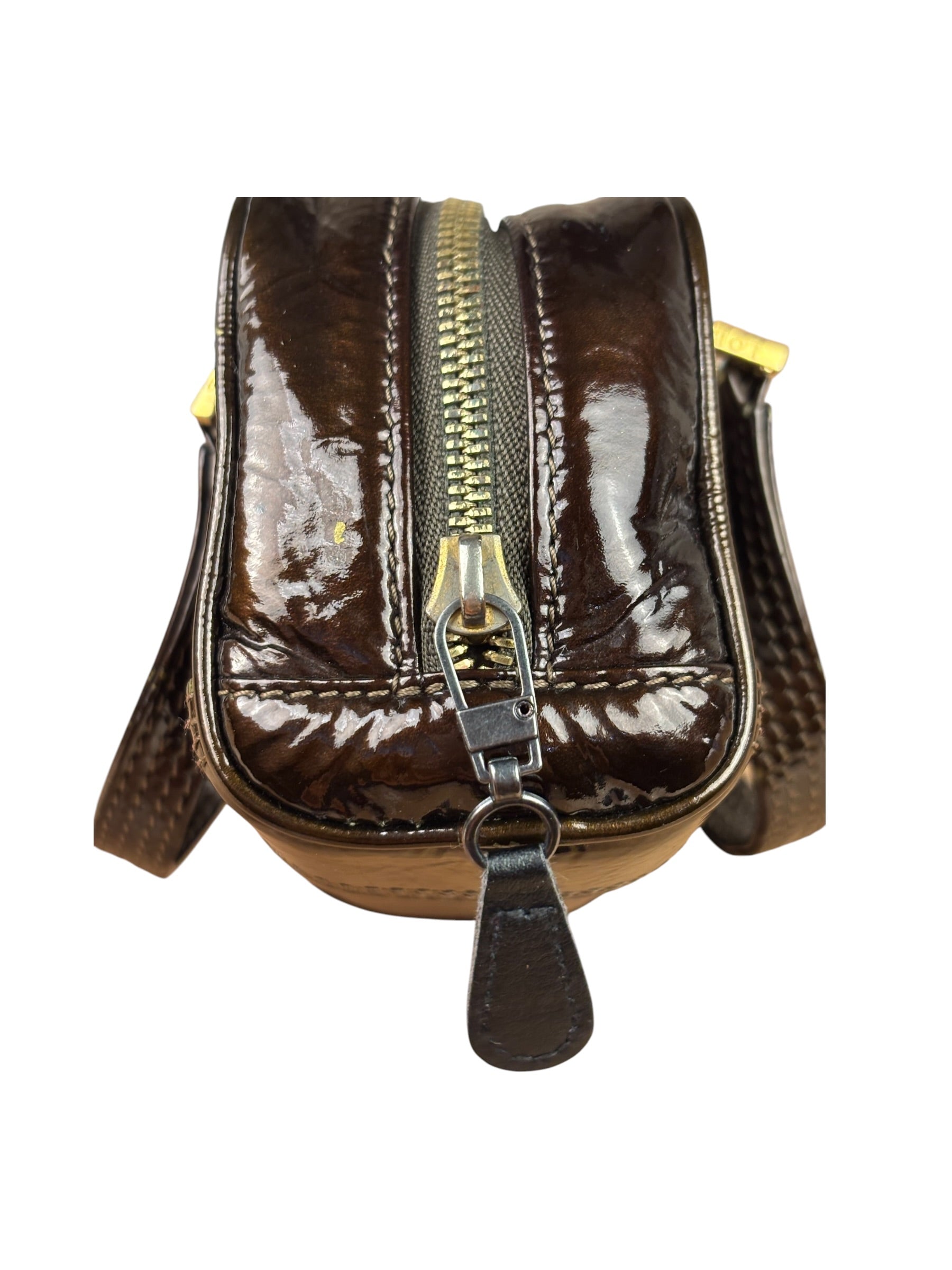 Loewe Metallic Bronze Leather Micro Amazona Mini Handbag