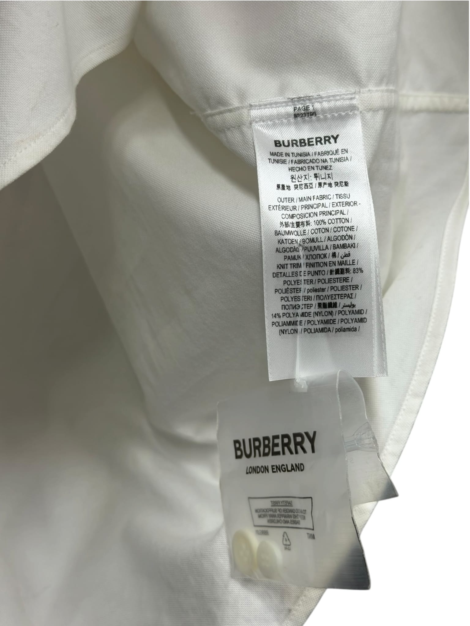 Burberry Vintage Patch Logo Button Down Shirt