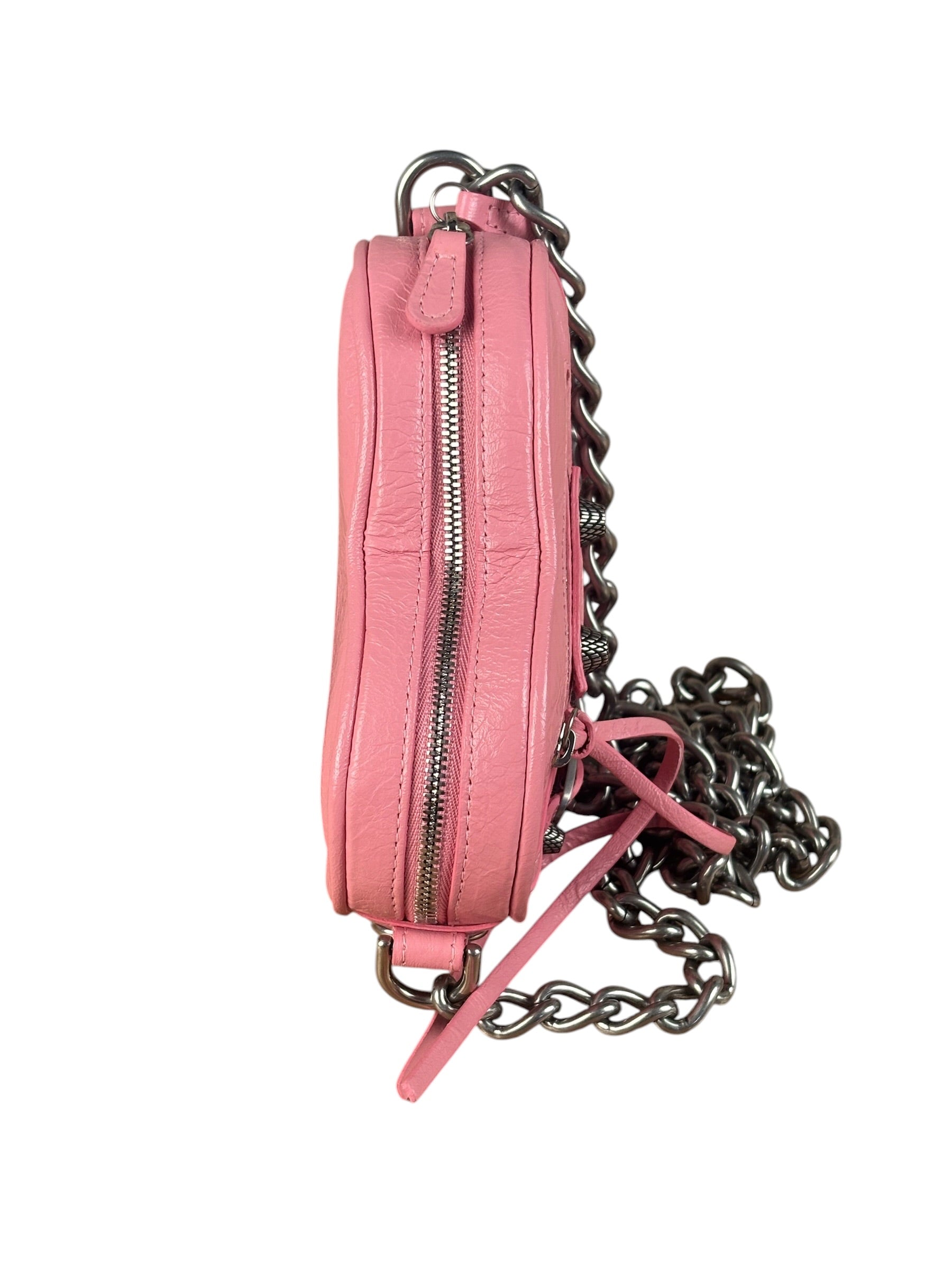 Balenciaga Pink Le Cagole Heart Mini Bag