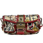 Prada Multicolor Nylon Leather Trim Shoulder Bag