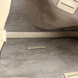 Brunello Cucinelli Ivory Grained Leather Tote Bag