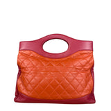 Chanel 31 Pink Leather Quilted Shopping Clutch Shoulder Bag 2018