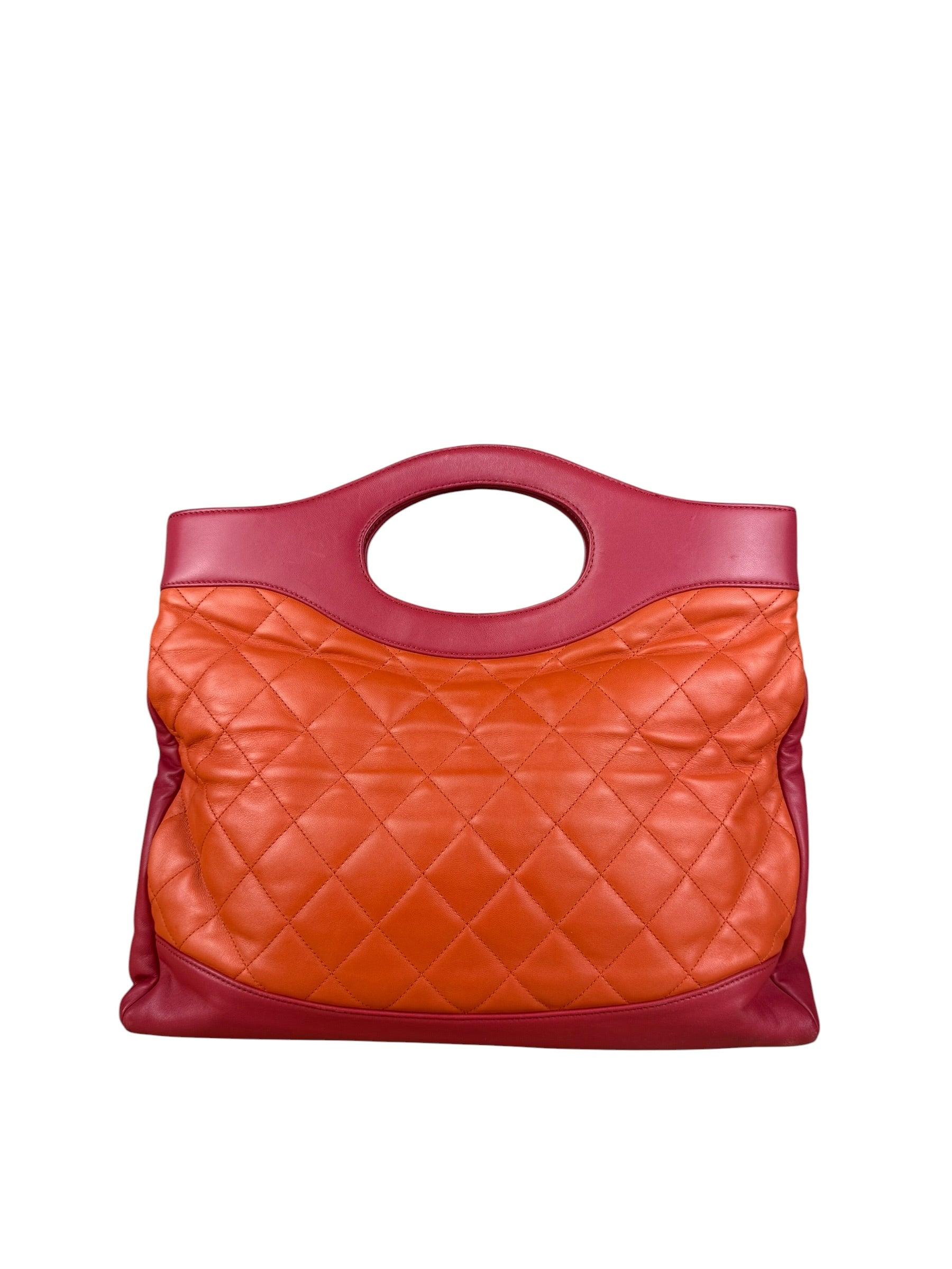 Chanel 31 Pink Leather Quilted Shopping Clutch Shoulder Bag 2018