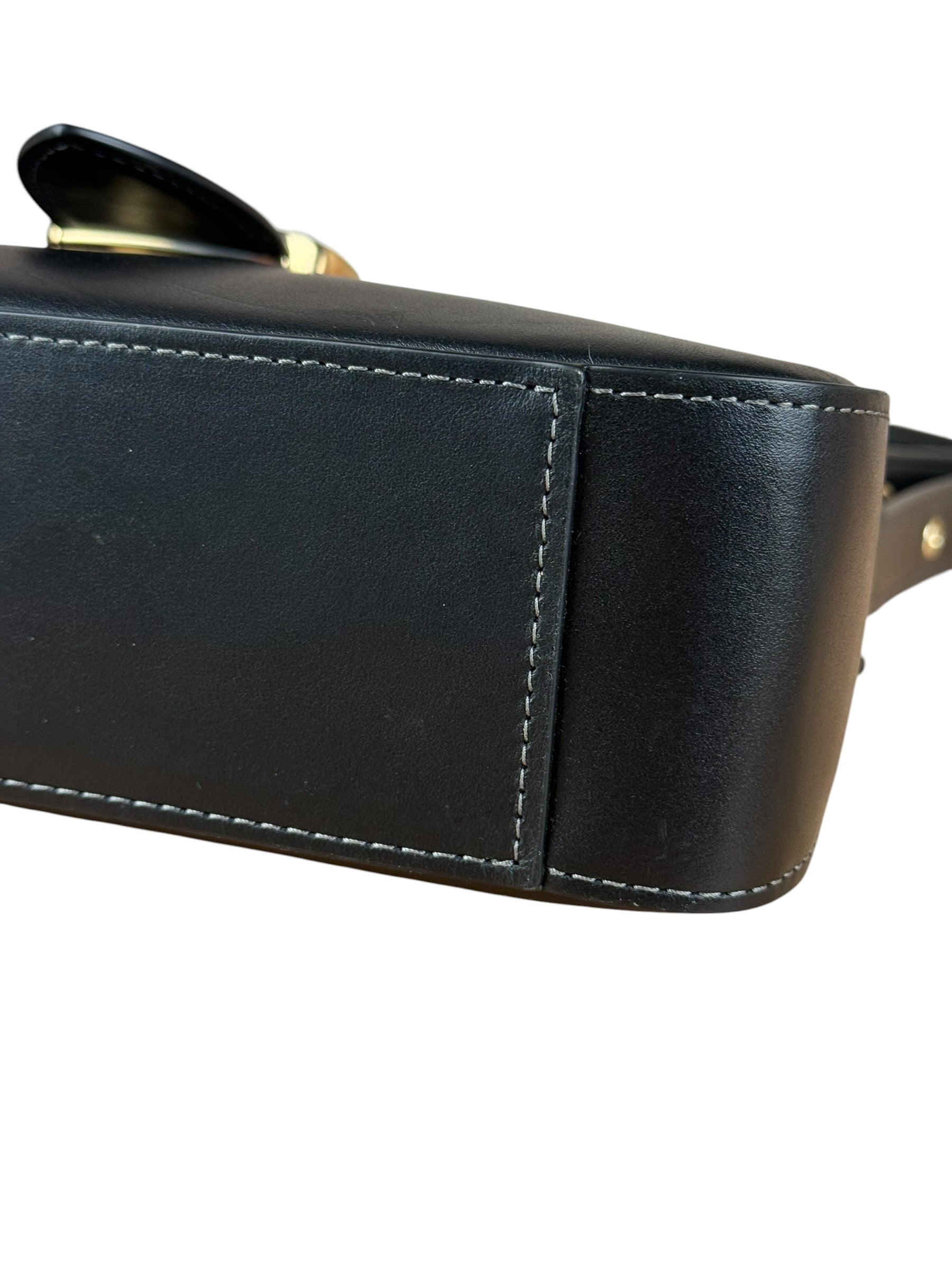 Coach Black Leather Eliza Shoulder Bag