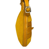 Gucci Mustard Yellow Suede/Leather Trim Hasler Horsebit Hobo Bag