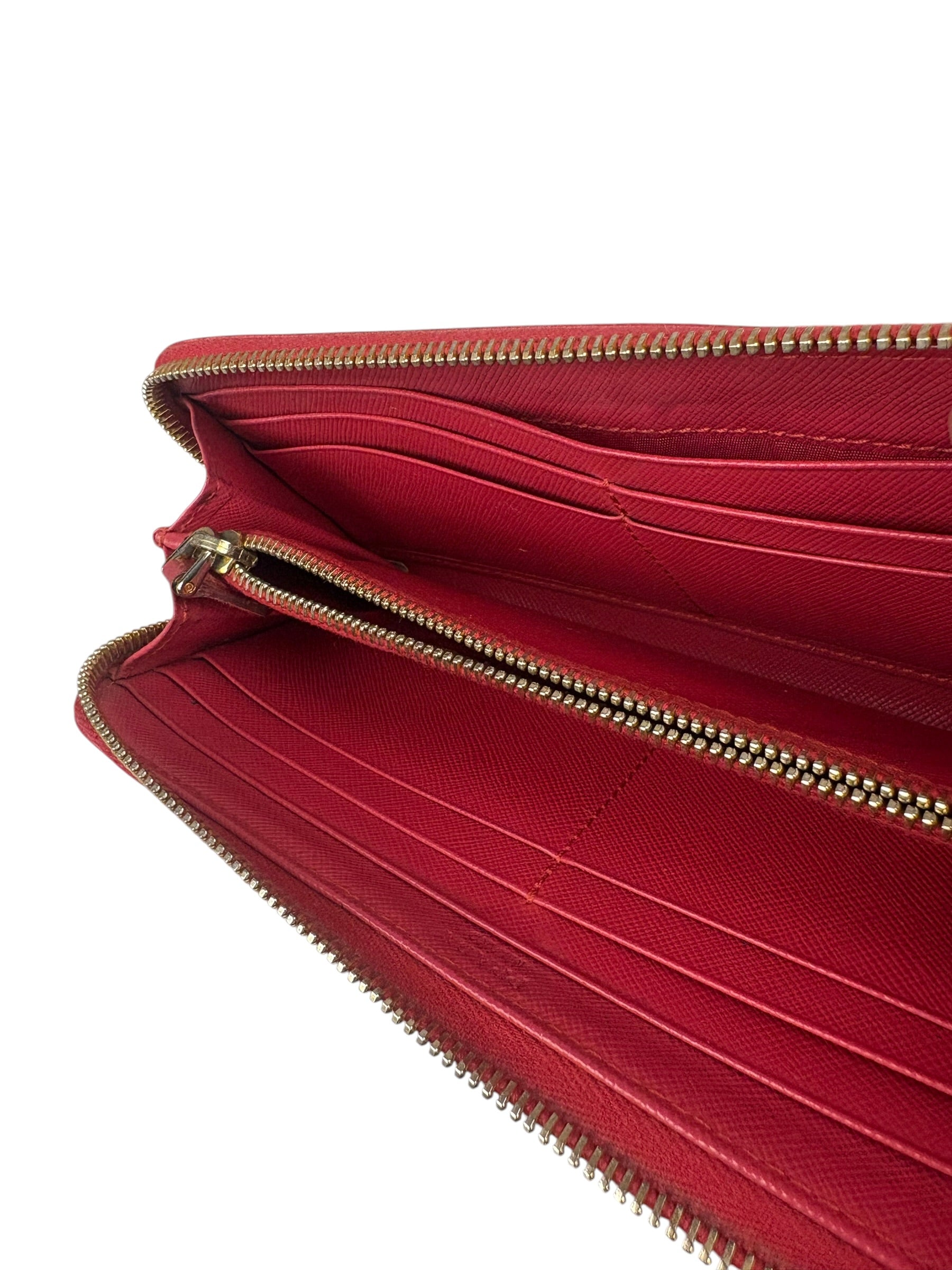 Prada Vintage Pink Saffiano Leather Long Wallet