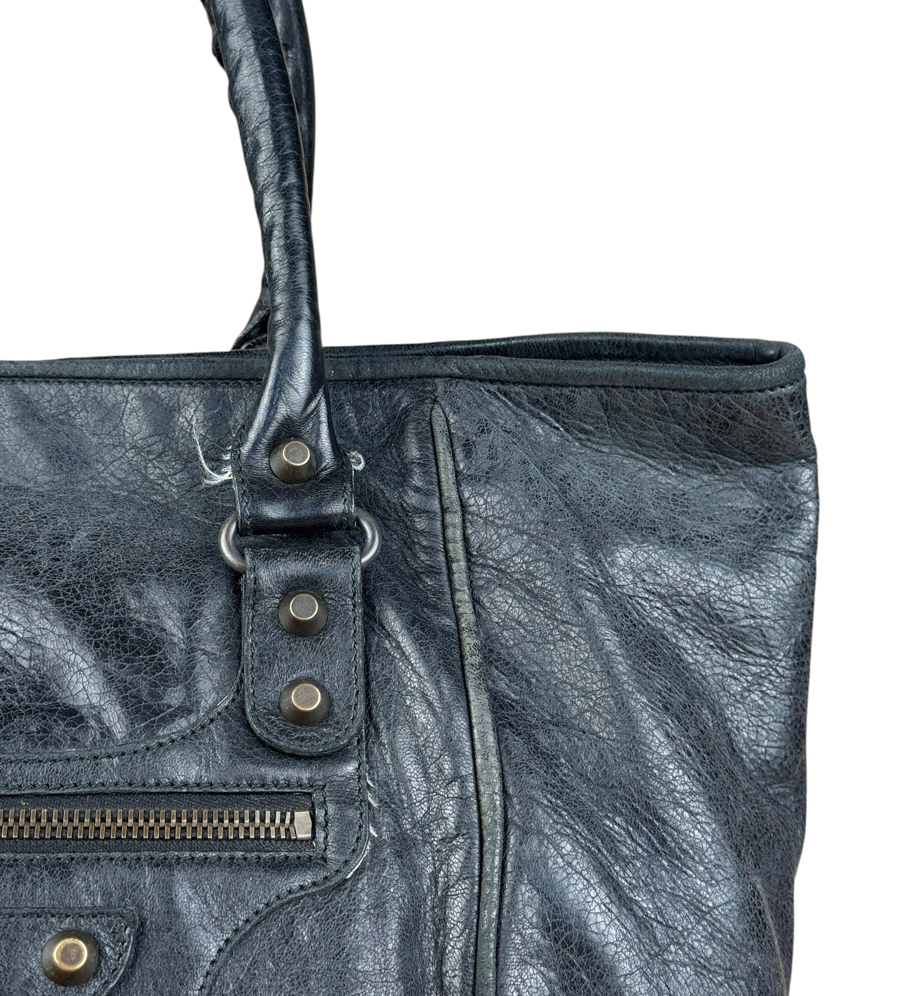 Balenciaga Dark Grey Sunday Le City Bag