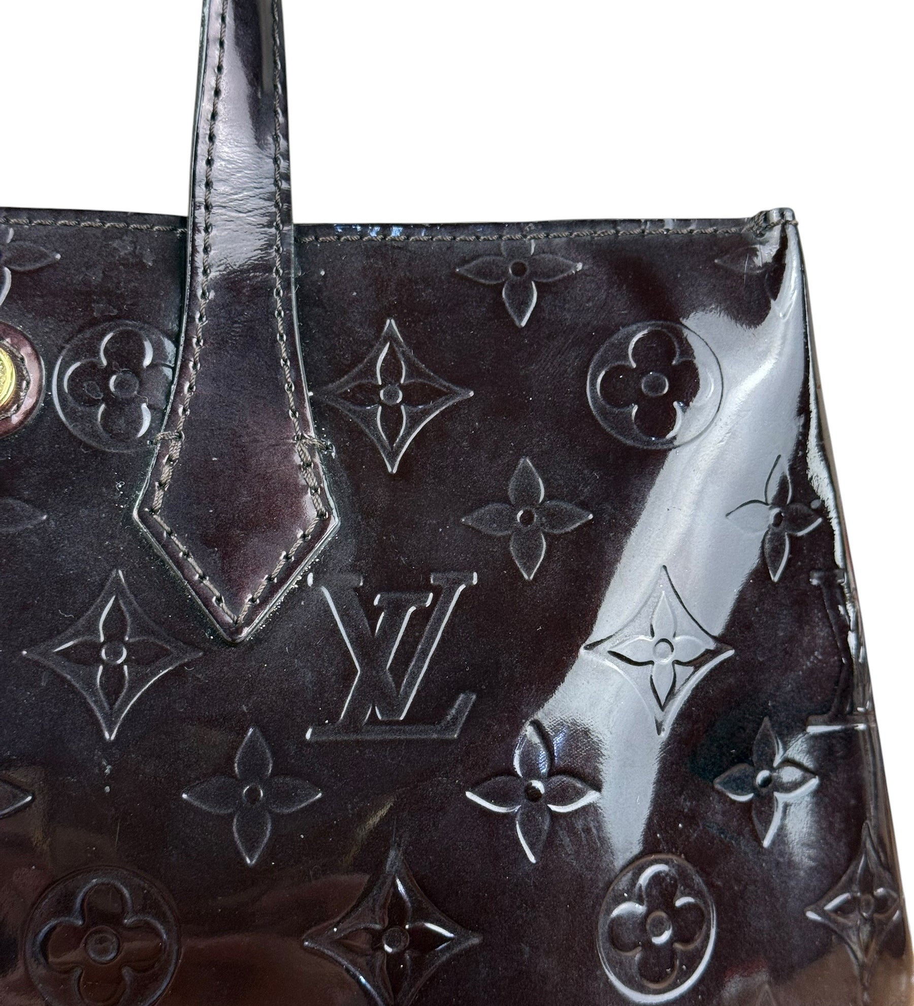 Louis Vuitton Amarante Monogram Vernis Wilshire Hand Bag PM