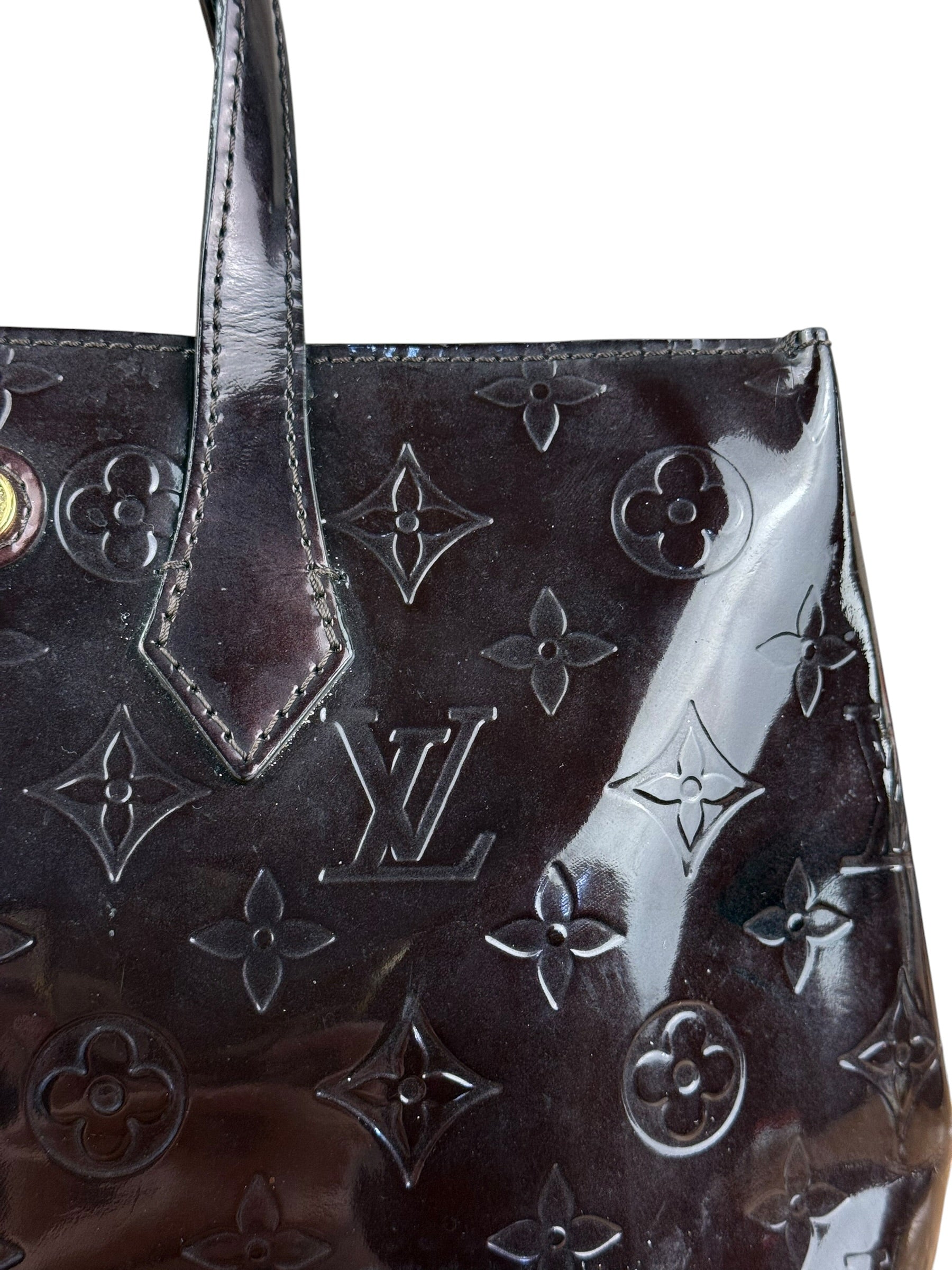 Louis Vuitton Amarante Monogram Vernis Wilshire Hand Bag PM