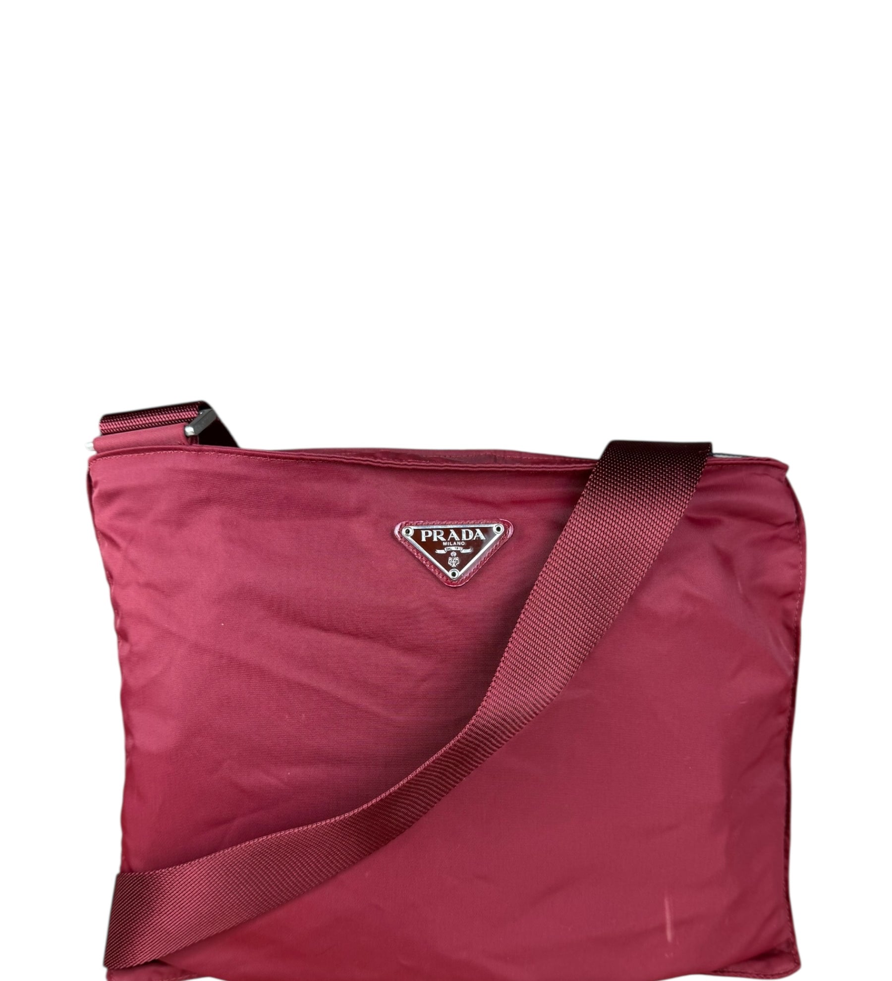 Prada Nylon Crossbody Bag Red